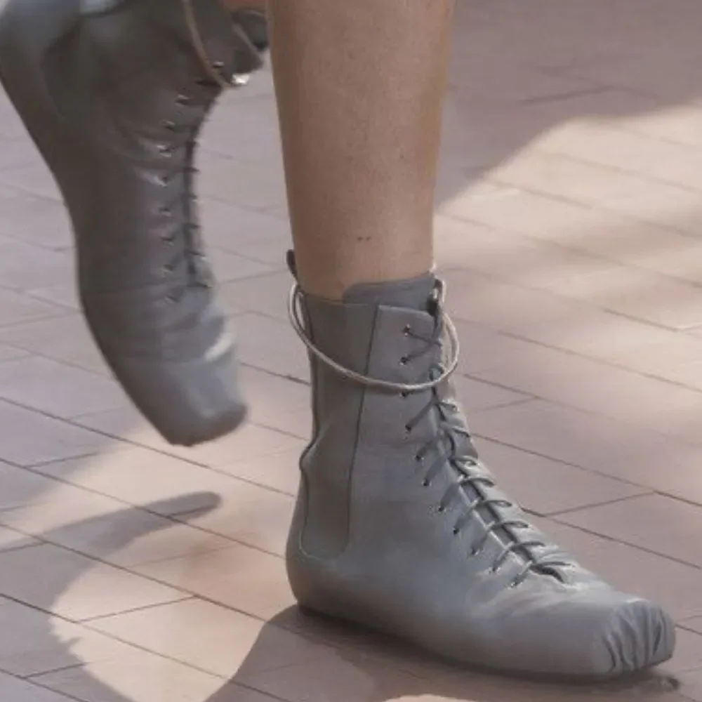 Jill Sander Grey Leather Boots Size 38 Never Worn Ballet Boots Size 8
